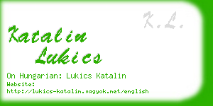 katalin lukics business card